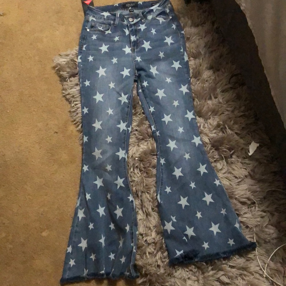 Just blue star bell bottoms